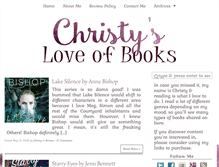 Tablet Screenshot of christysloveofbooks.com